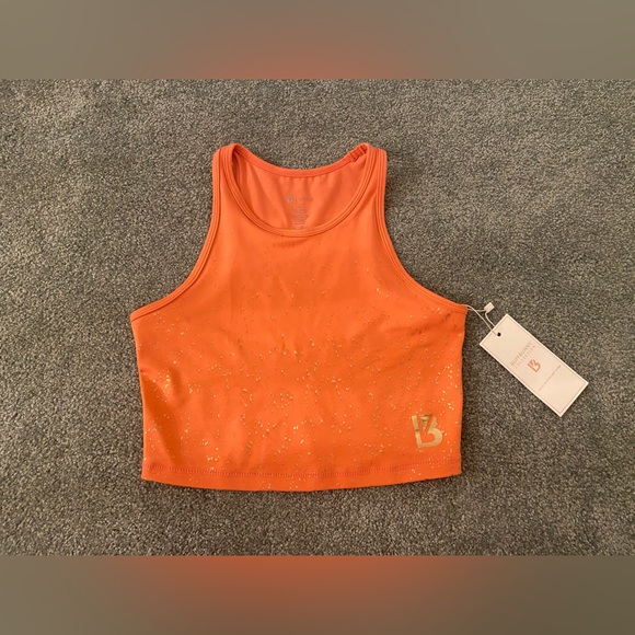 BuffBunny Aurora Crop Top - Pink with Gold Speckles - Picture 3 of 8